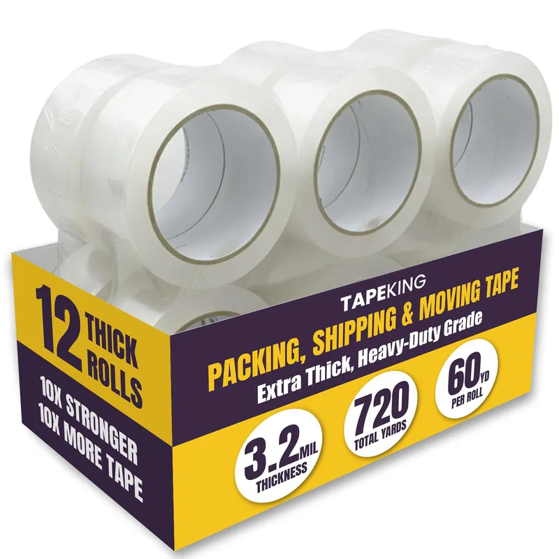 Tape King Heavy Duty Clear Packing Tape, 60 Yards/Roll, 12 Rolls - For Packing, Shipping and Moving — image 1