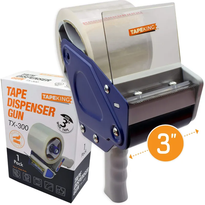 Tape King Packing Tape Dispenser Gun - Handheld Tape Gun with 1 Bonus Clear Packaging Tape (3 Inch Wide) - Shipping Tape for Sealing, Storing, and Moving Boxes, 1 Pack — image 7