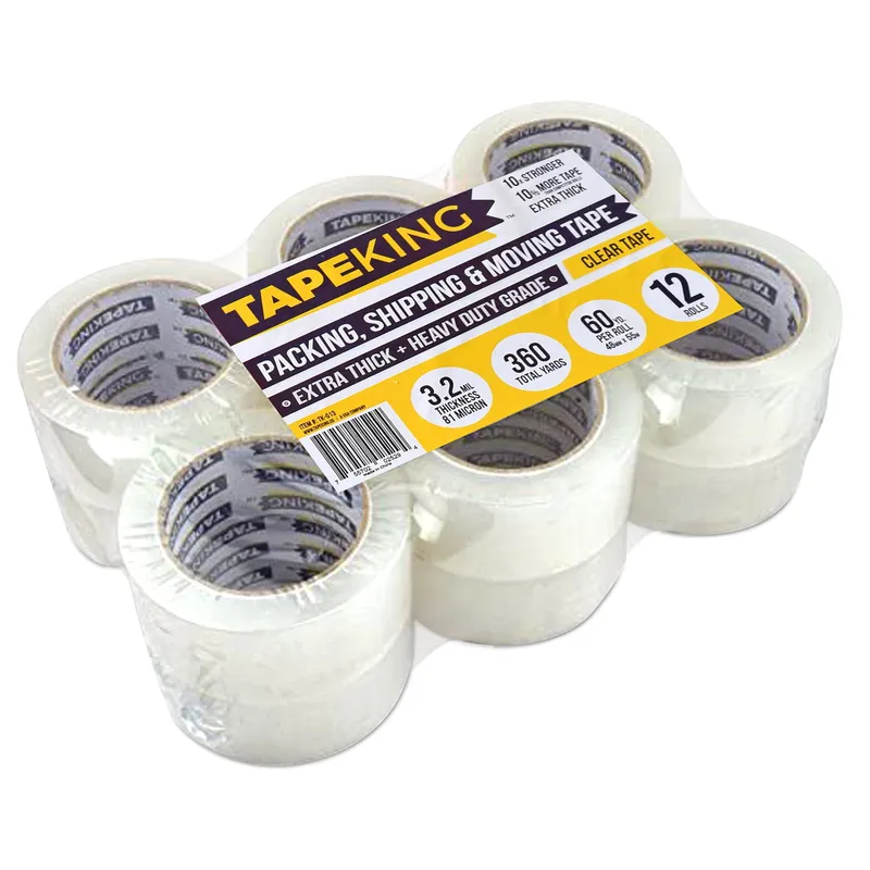 Tape King Heavy Duty Clear Packing Tape, 60 Yards/Roll, 12 Rolls - For Packing, Shipping and Moving — image 9
